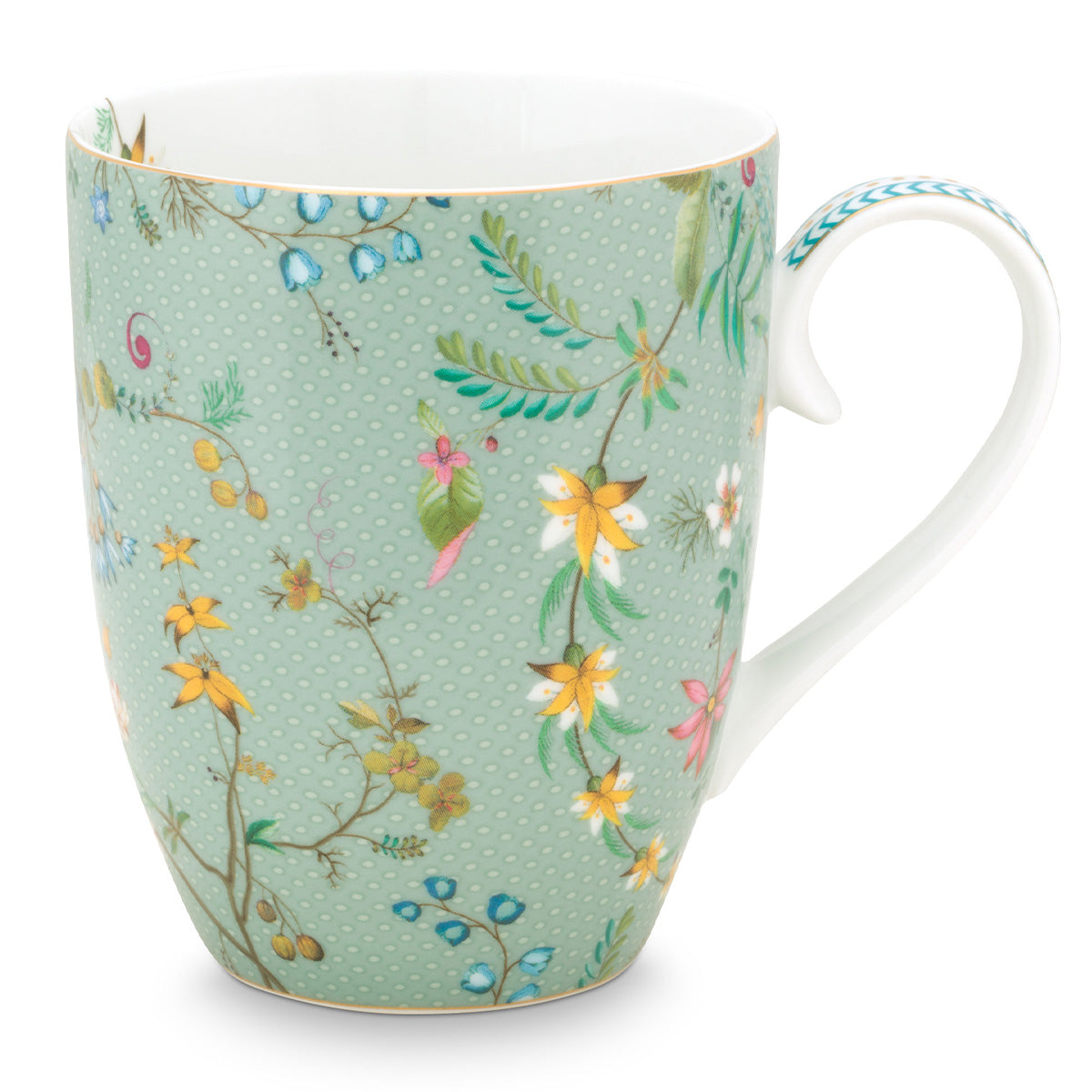 Rynx | Cup Jolie Flowers blue large