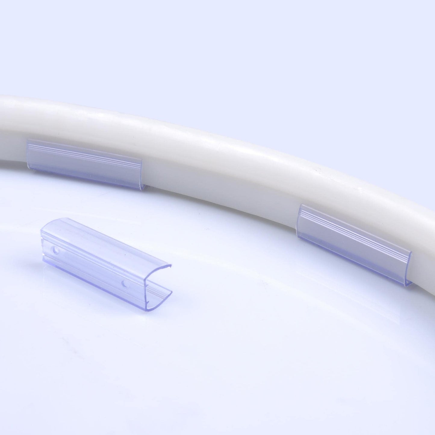 Rynx | Delight 2" Channel Mounting Holder For 9/16" Led Neon Flex Strip Light - 100 Pack