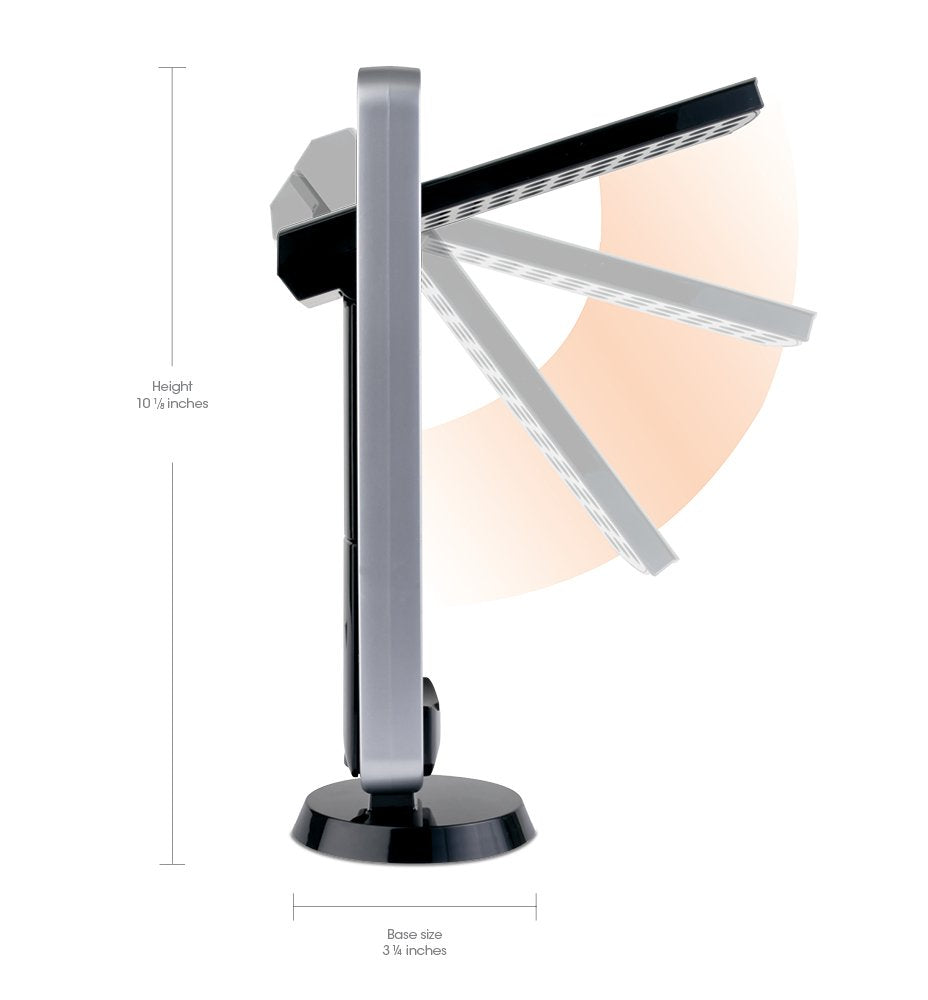 Rynx | Ottlite Portable Led Work Lamp - Lightweight Black Desk Lamp With Natural Daylight Led