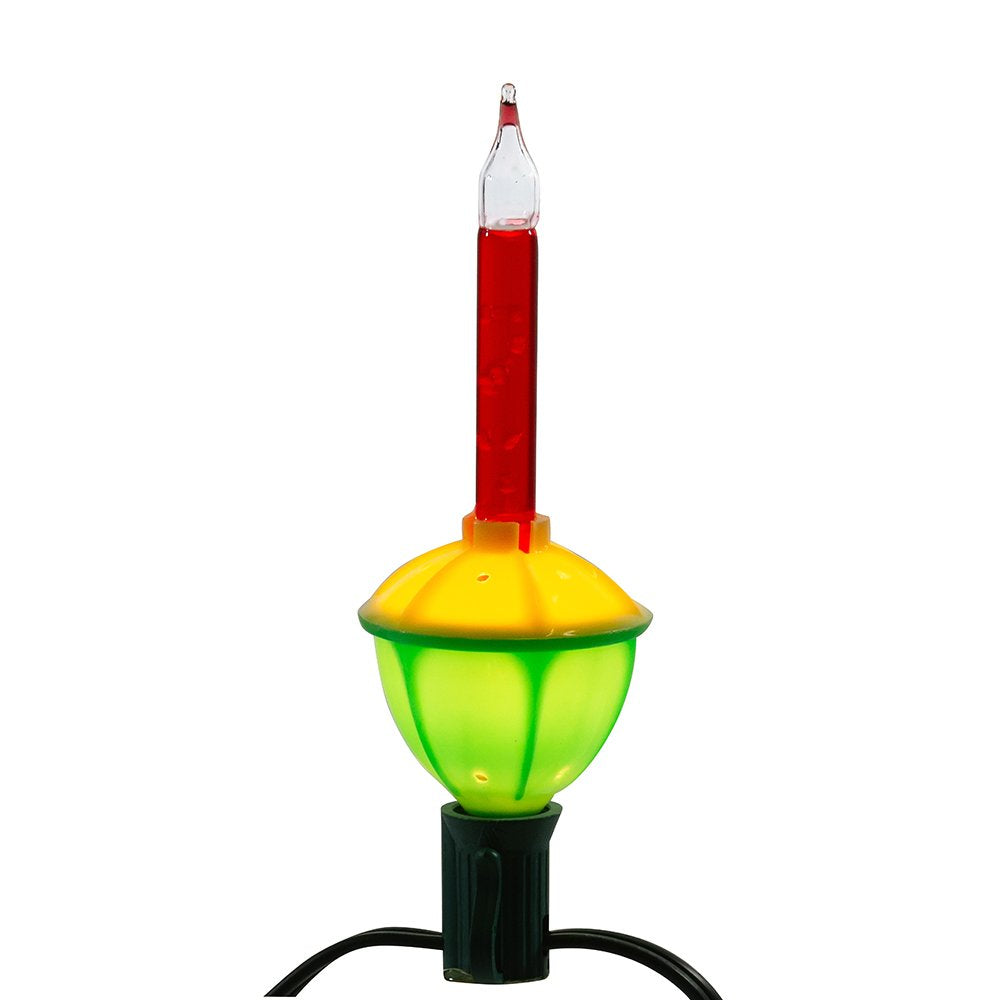 Rynx | Kurt S. Adler 7-lamp multicolor bubble light set, 15 foot glass Christmas decoration