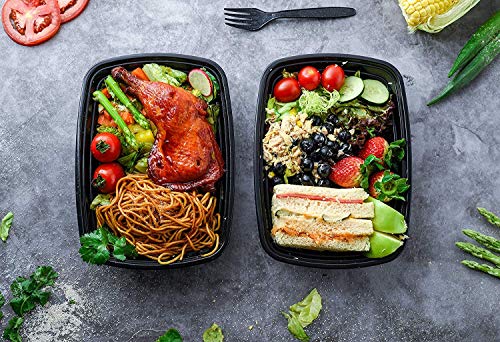 Rynx | 50 Piece: Meal Prep Reusable Containers - BPA-Free - Bento Insulated Lunch Boxes