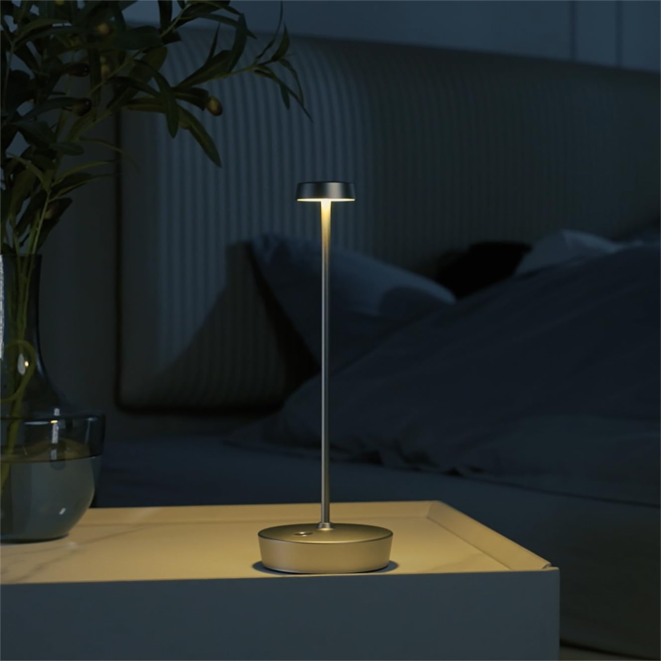 Rynx | Sikevht Wireless LED Table Lamp 2Pack - Rechargeable, Dimmable, Portable Metal Light For Indoor/Outdoor