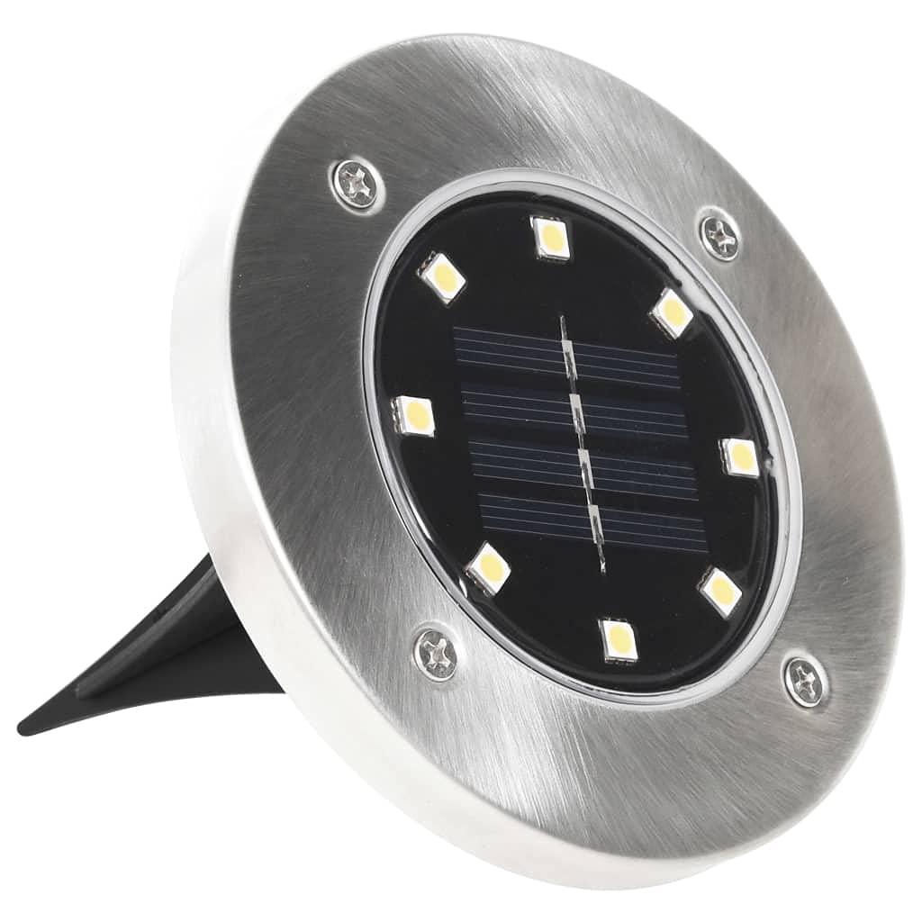 Rynx | Vidaxl Solar Spotlights - Set of 8 LED lamps in RGB - Waterproof outdoor lamps for gardens, terraces, paths, and balconies - Energy-efficient solar-powered outdoor floor lamps