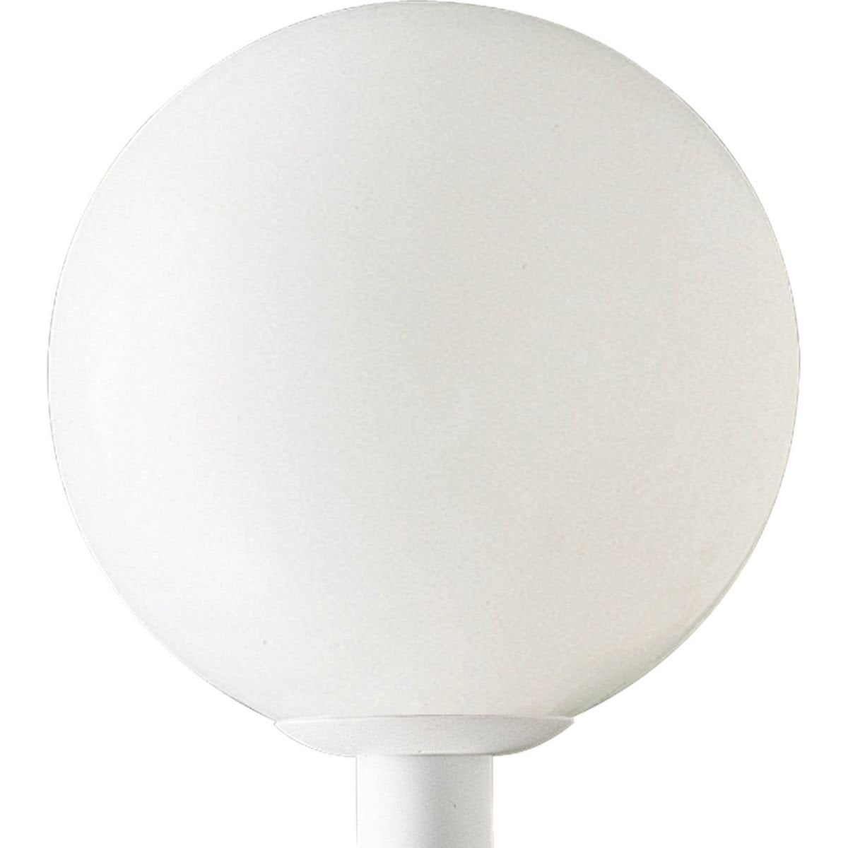 Rynx | Progress Lighting 14" Acrylic Globe Outdoor Fixture, White, 15" Height, Modern Design