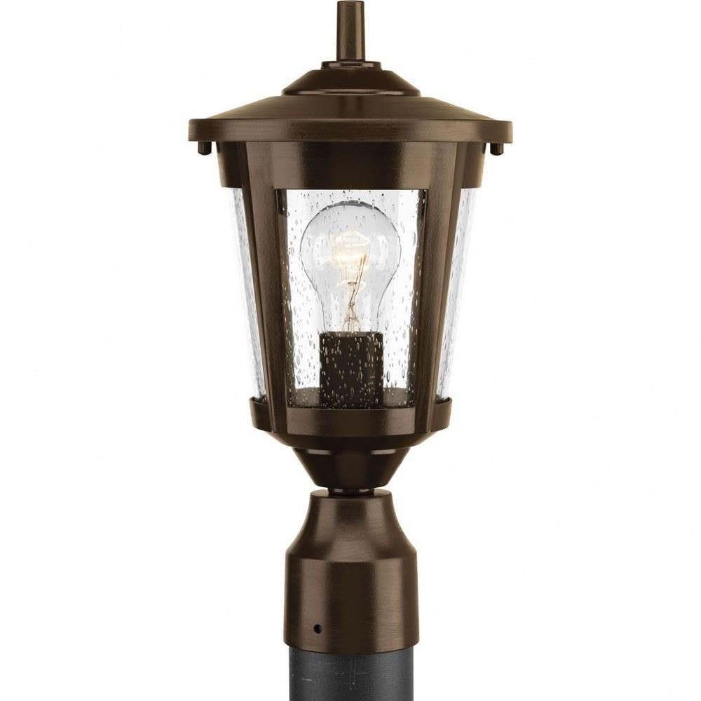 Rynx | Progress Lighting Antique Bronze 1-100W Medium Post Lantern - Durable Aluminum Design