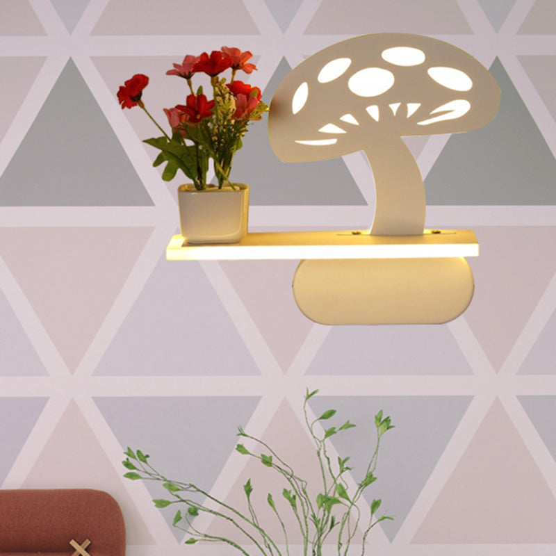 Rynx | Acrylic Wall Spotlight with Shelf Living Room Restaurant Modern Stylish Wall Lamp in White