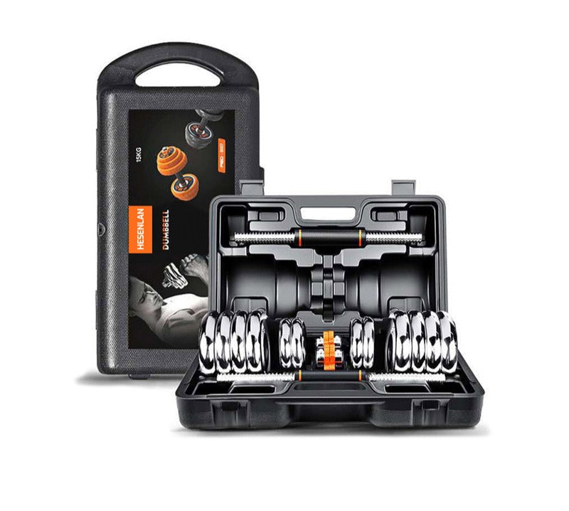 Rynx | DB-2306 Weightlifting set with barbell, dumbbells, and kettlebells