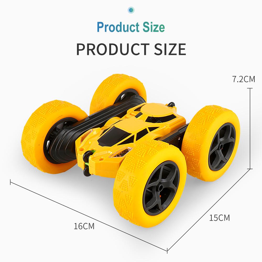 Rynx | 360 Degree Rotating Stunt Double-Sided Kids Role Play Toy Car - Yellow
