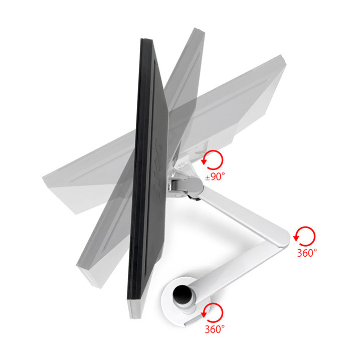 Rynx | Adjustable Dual Monitor Arm with Laptop/Notebook Holder