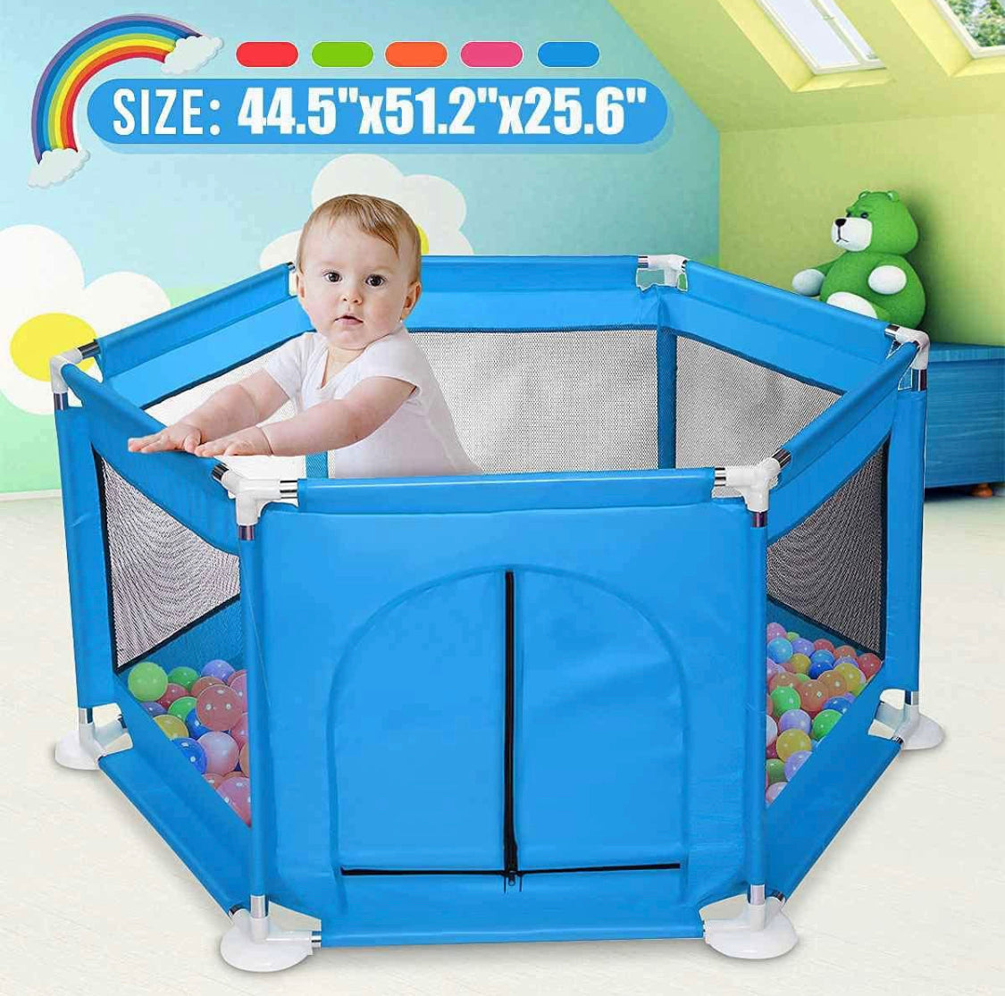 Rynx | Children's Mini Playpen incl. 50 Balls