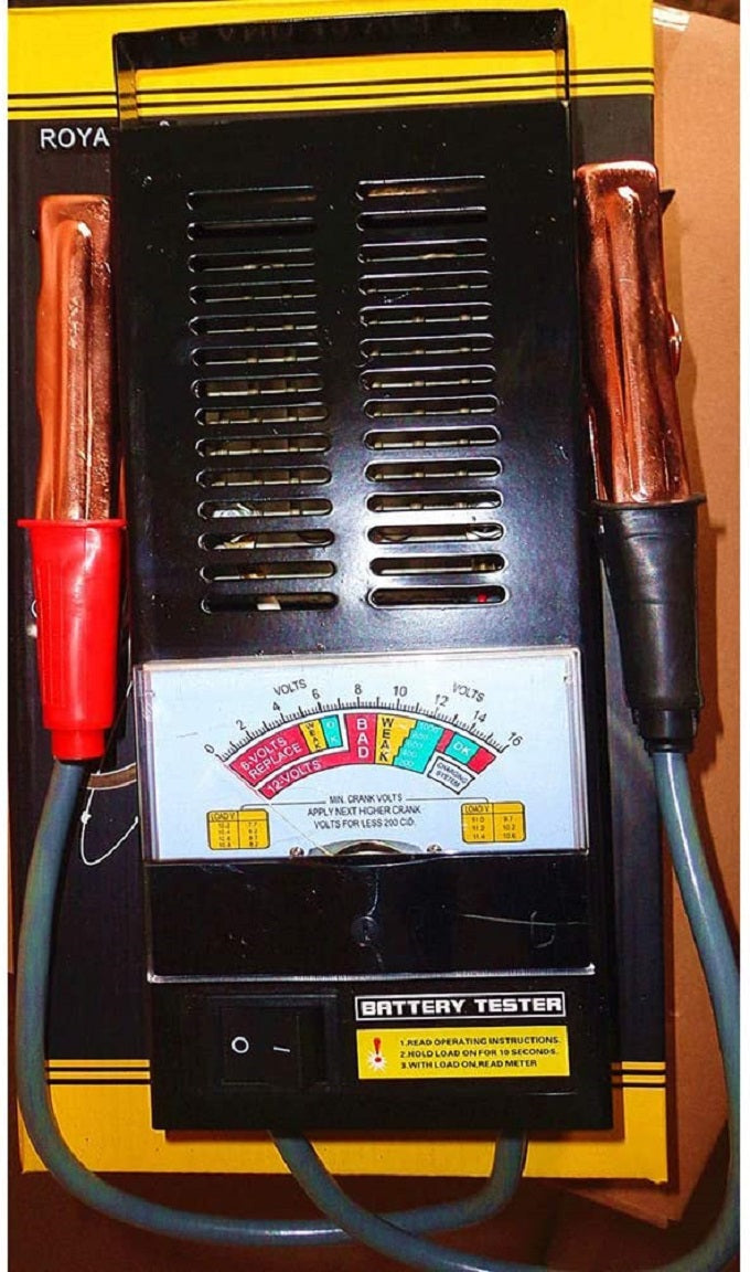 Rynx | 6V/12 200 Amp Battery Load Tester with Heavy Insulated Copper Clamps and Auto