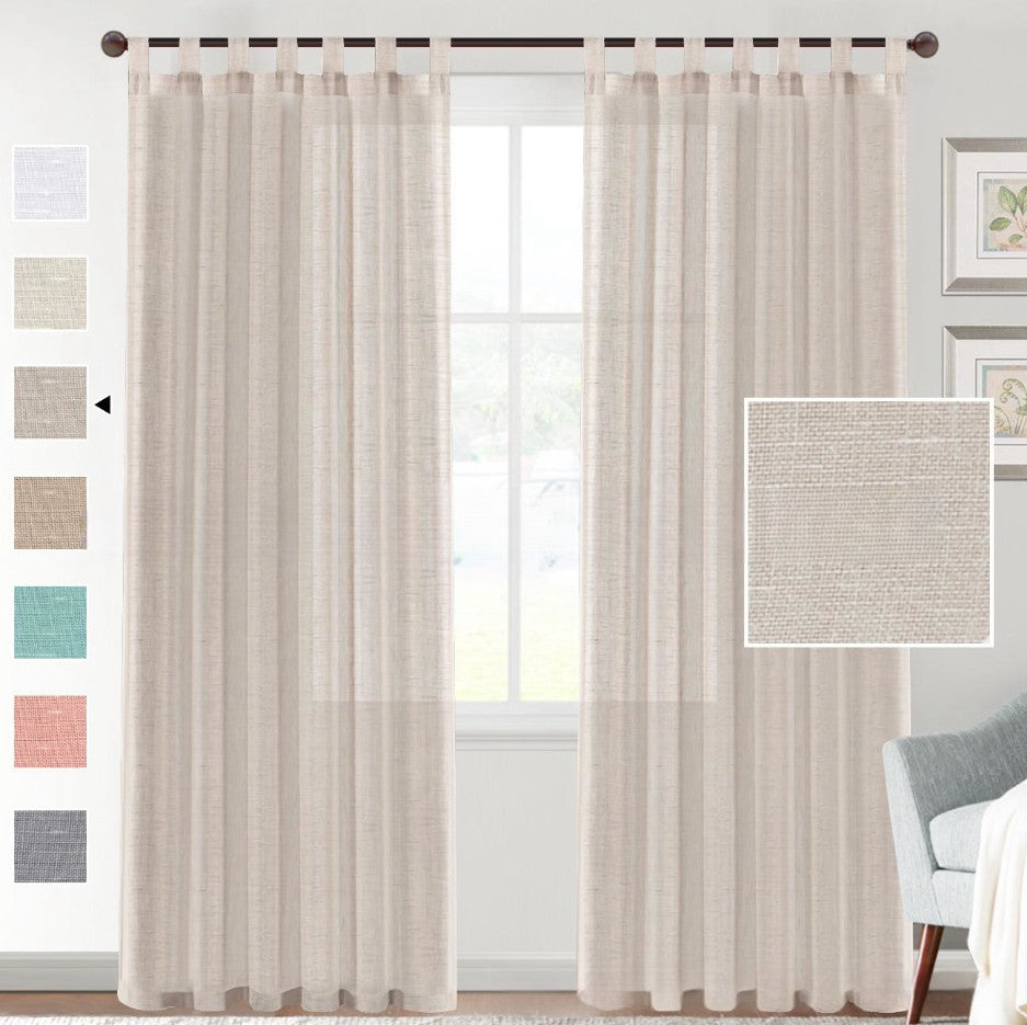 Rynx | Linen Yarn Curtain Transparent Window Screen