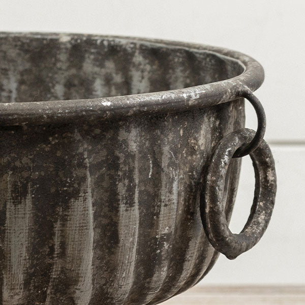 Rynx | Worn Silver Metal Compote Bowl