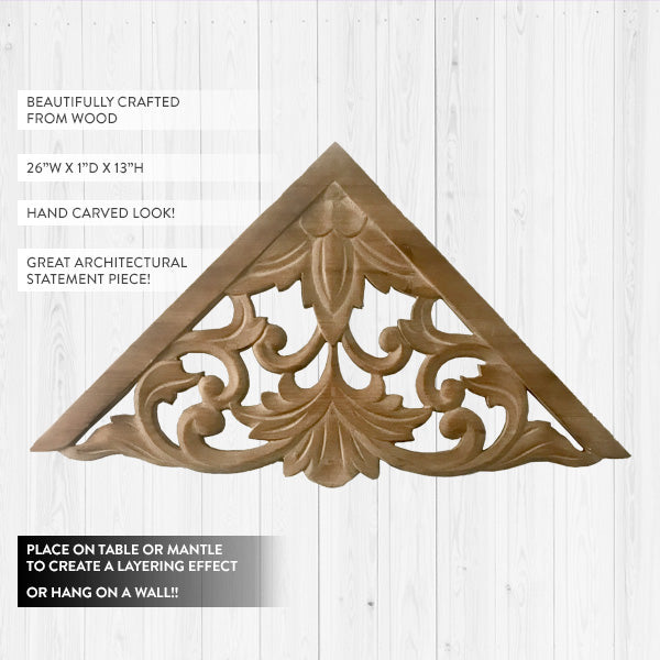 Rynx | Architectural retro pieces natural wood wall gable