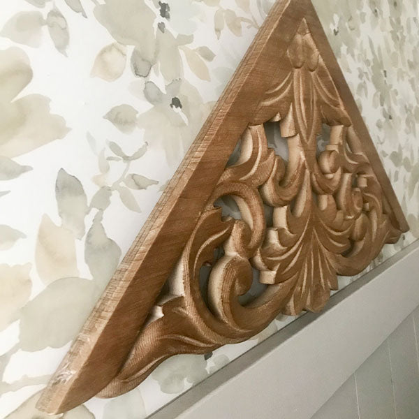 Rynx | Architectural retro pieces natural wood wall gable