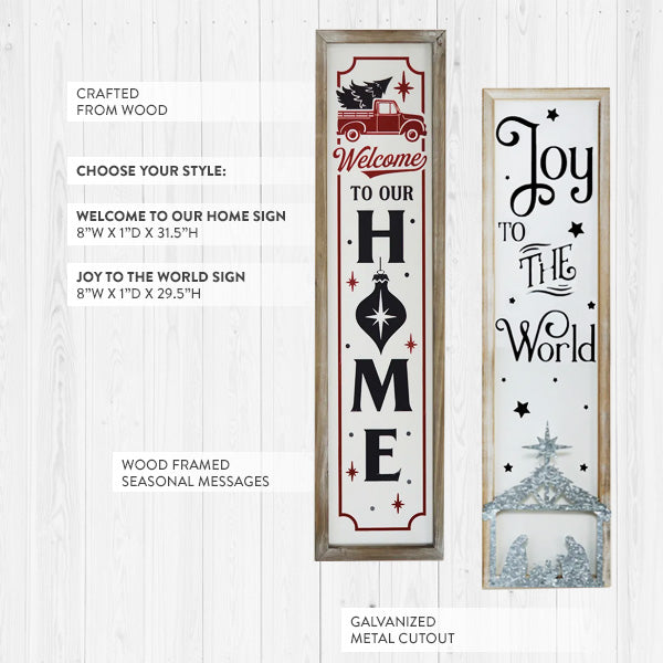 Rynx | Antique Wood Holiday Sign, Choose Your Style