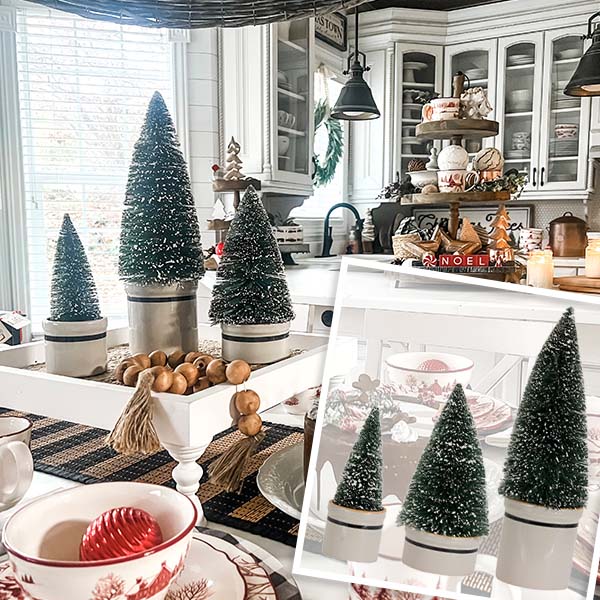 Rynx | Bottle brush trees with ceramic pots, set of 3