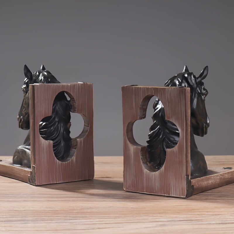 Rynx | HorseHead - Wooden Head Bookends for Modern Decoration