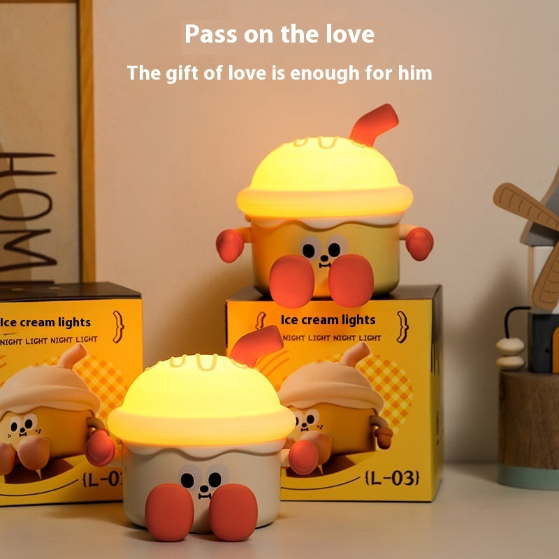 Rynx | Ice Cream Night Light USB Charging Three-Level Dimming Nightstand Lamp