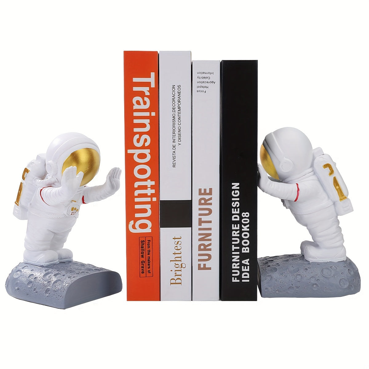 Rynx | SpaceHold - 2 pcs Astronaut Bookends for Heavy Books