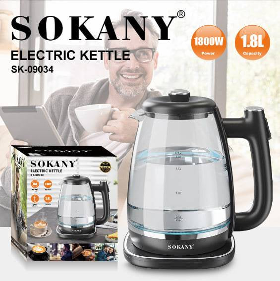 Rynx | Sokany Electric Kettle 1.8L