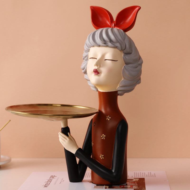 Rynx Creative Tray Girl Figure Key Holder