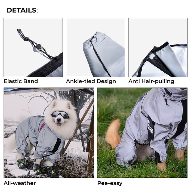 RYNX | Reflective All-Weather Waterproof Cool Dog Accessory Raincoat