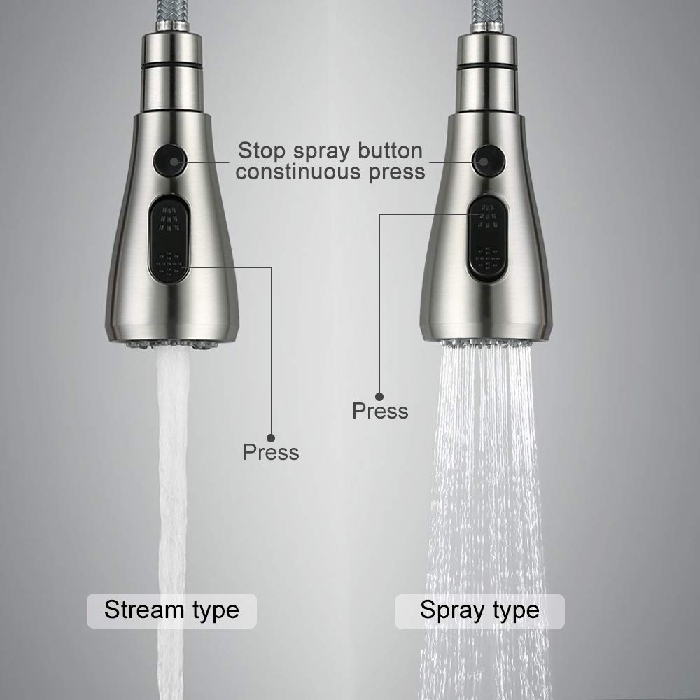 Rynx | 2 Beam Shower Head Matt Shower with Stop Button Replacement Fitting Replacement Hand Shower
