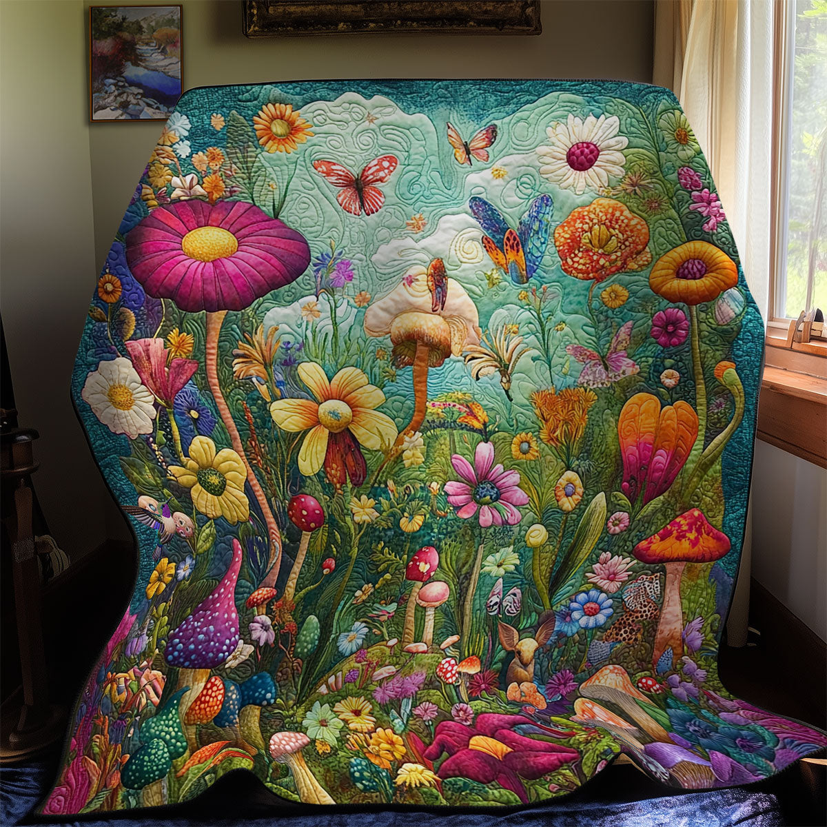 Rynx | Flower Forest Quilted Blanket