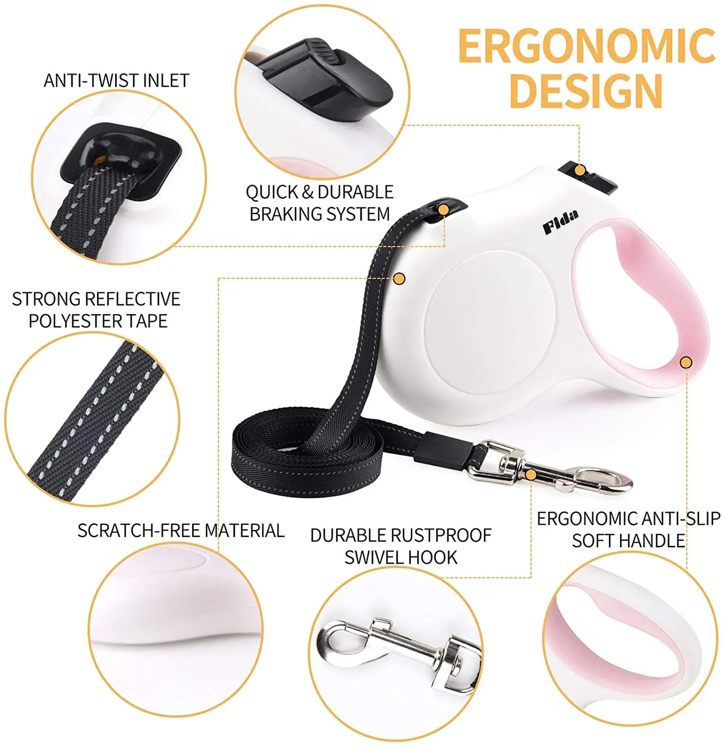 Rynx | Adjustable dog leash with bag dispenser and dog waste bags