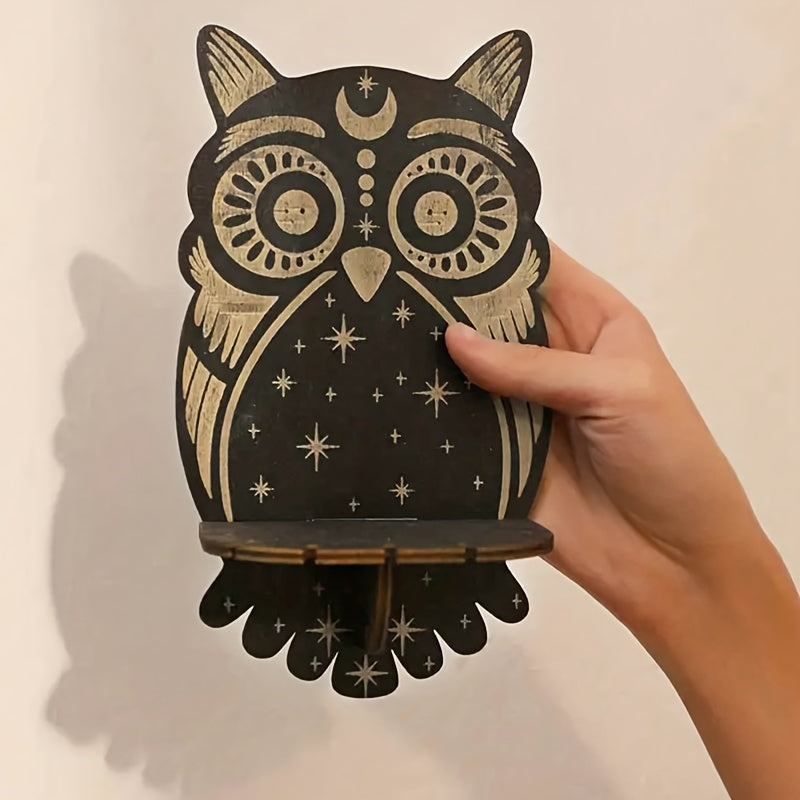 Rynx | RusticCrystal - Vintage Wood Plank for Crystals & Candles, Animal Motifs