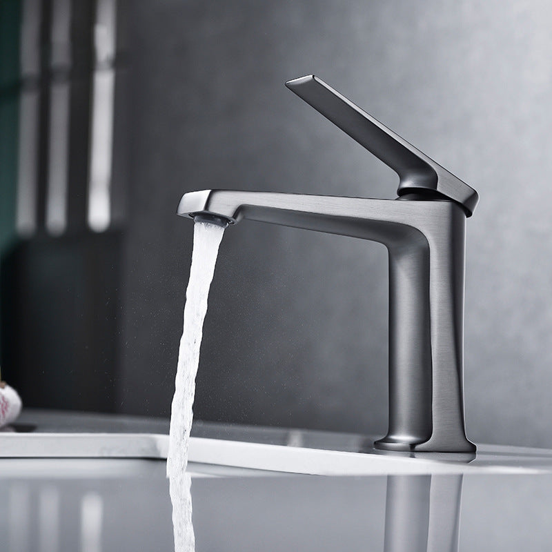 Rynx | Modern Basin Mixer Lever Handle Copper Low Arc Basin Mixer