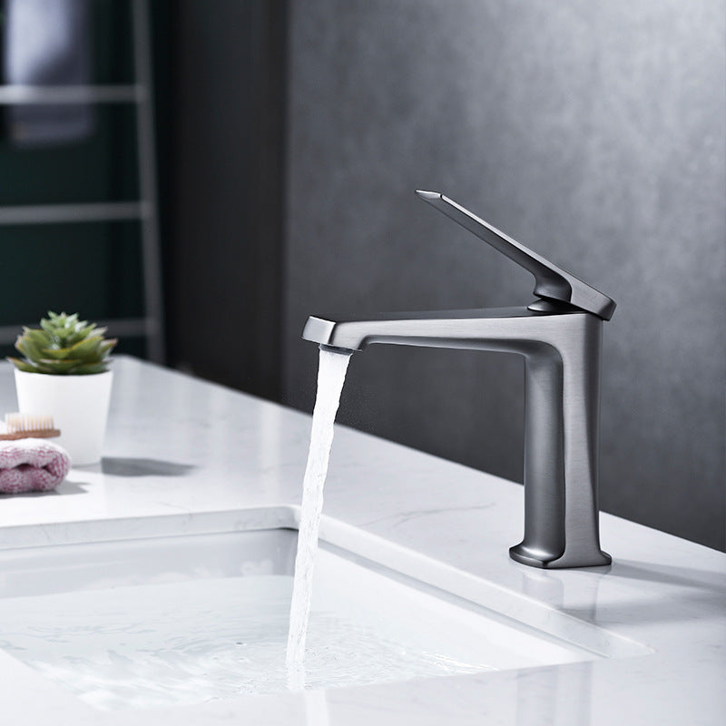 Rynx | Modern Basin Mixer Lever Handle Copper Low Arc Basin Mixer