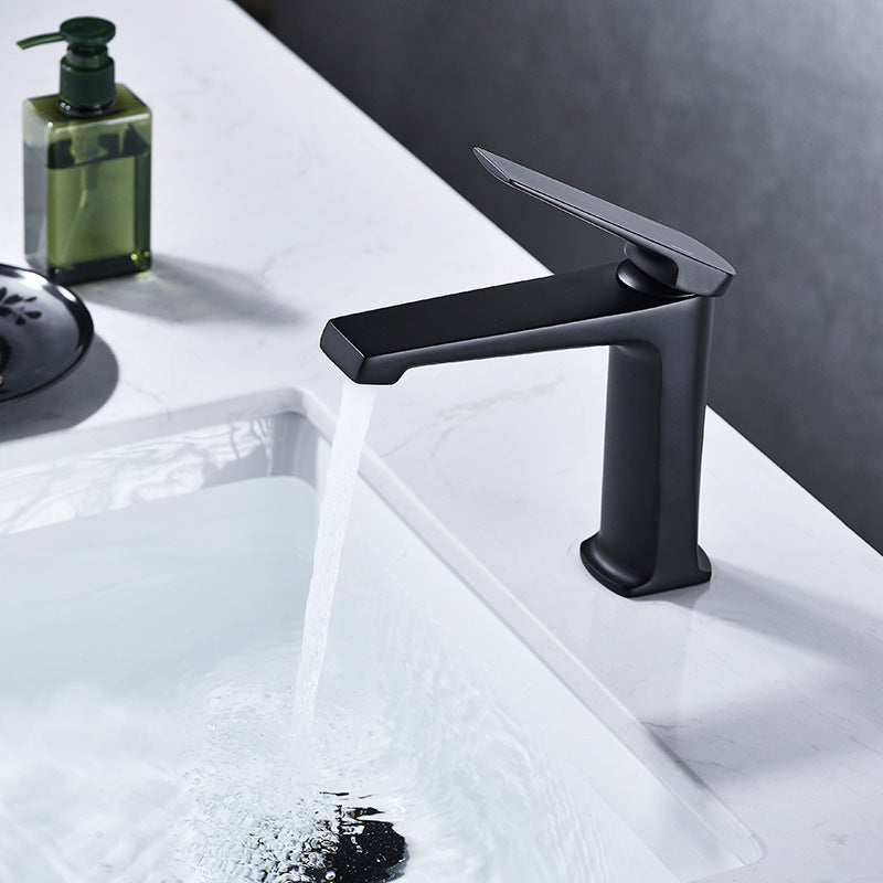 Rynx | Modern Basin Mixer Lever Handle Copper Low Arc Basin Mixer