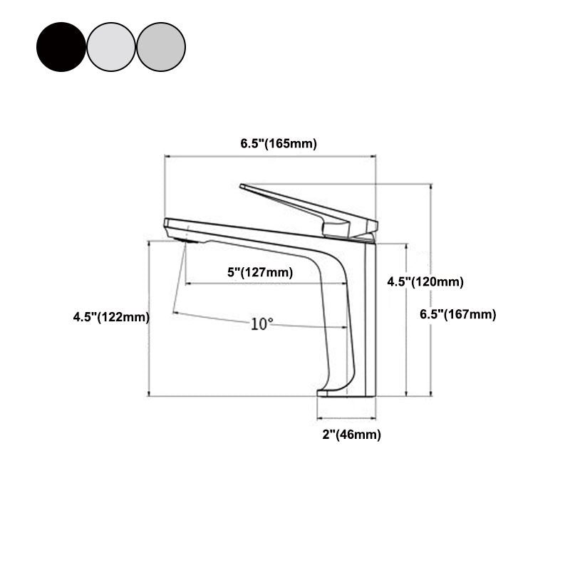 Rynx | Modern Basin Mixer Lever Handle Copper Low Arc Basin Mixer