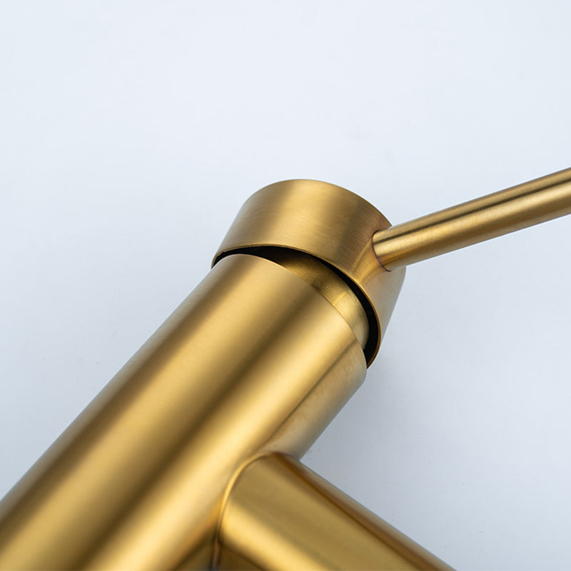 Rynx | 1-handle gold nickel wide-range fitting Single-hole lever washbasin fitting with drain