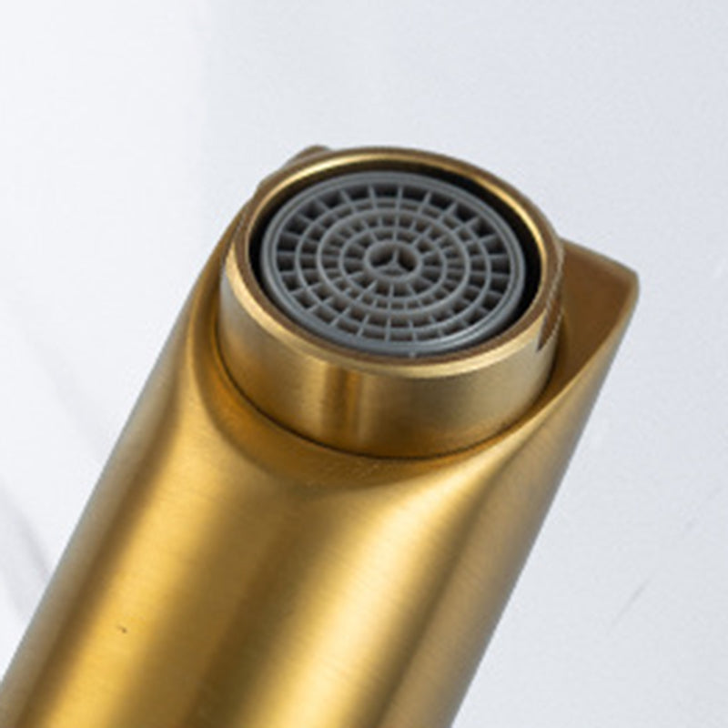 Rynx | 1-handle gold nickel wide-range fitting Single-hole lever washbasin fitting with drain