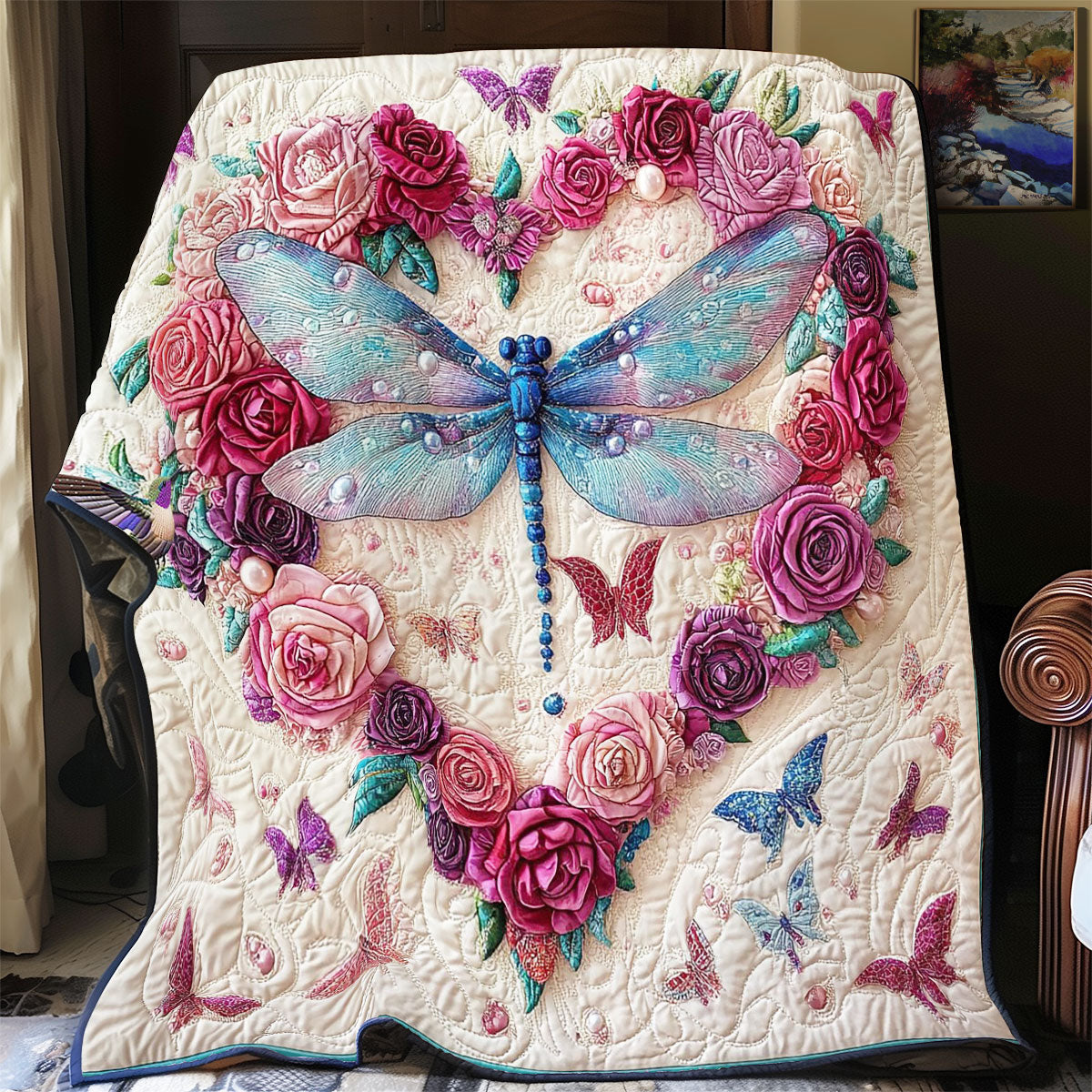 Rynx | Heart Flower Dragonfly Quilt