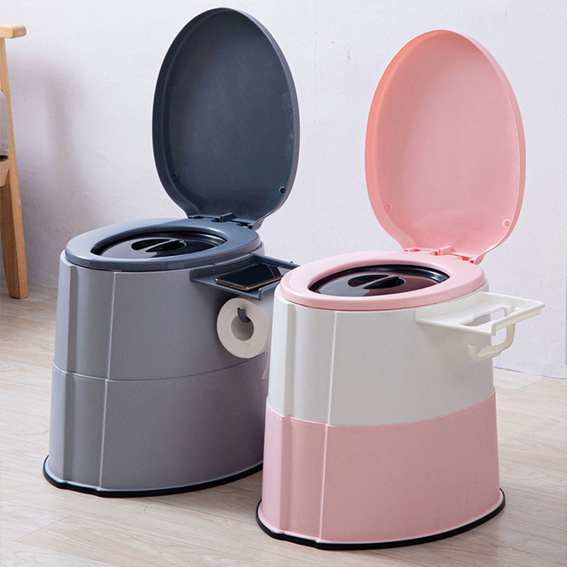 Rynx | Modern Flush Toilet Plastic Round Floor Mounted Toilet Bowl for Bathroom