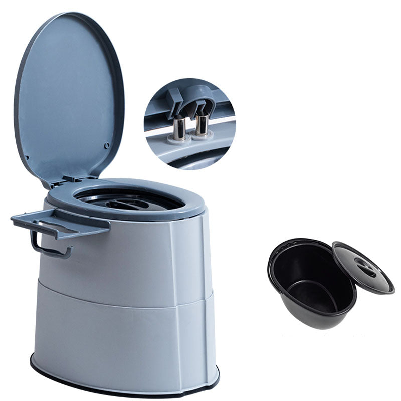Rynx | Modern Flush Toilet Plastic Round Floor Mounted Toilet Bowl for Bathroom
