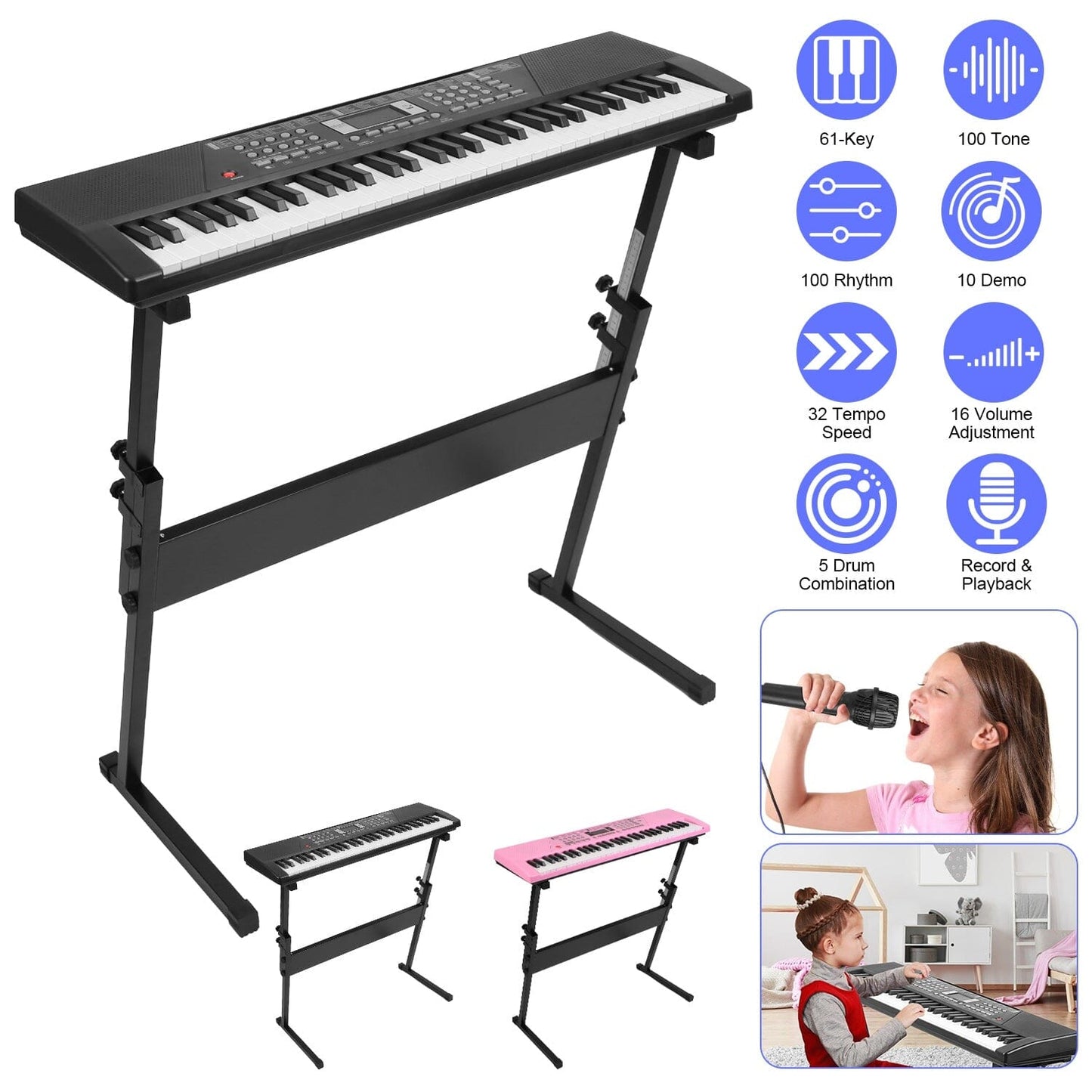 Rynx | 61 Keys Digital Music Keyboard Electronic Piano