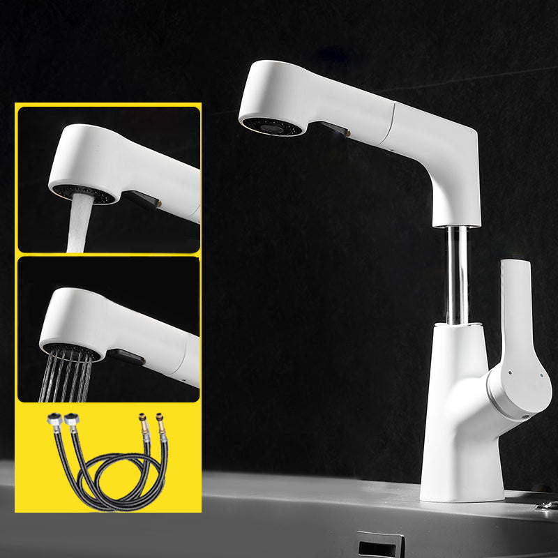 Rynx | 1-handle brushed nickel widespread faucet Single-hole bathroom vessel faucet with brass