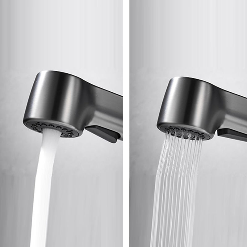 Rynx | 1-handle brushed nickel widespread faucet Single-hole bathroom vessel faucet with brass