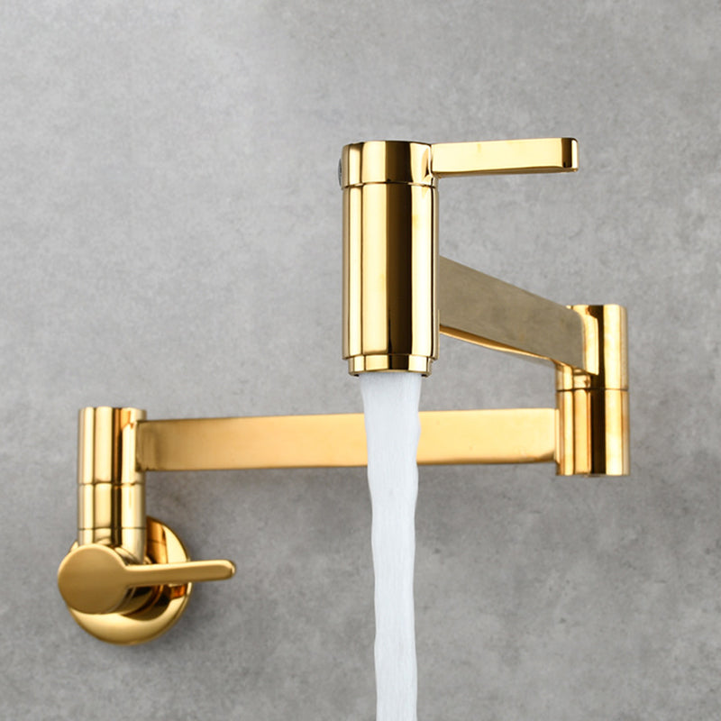 Rynx | 1-handle brushed nickel widespread faucet 1-hole wall-mounted bathroom faucet with brass