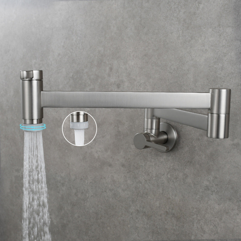 Rynx | 1-handle brushed nickel widespread faucet 1-hole wall-mounted bathroom faucet with brass