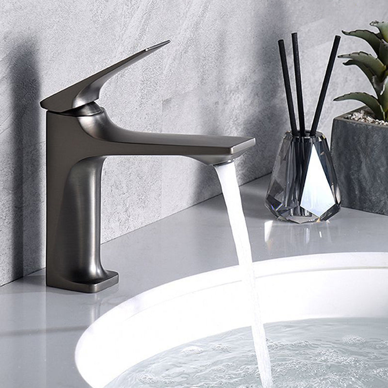 Rynx | Modern Bathroom Faucet Brass Deep Arc Lever Handle with Faucet Hose