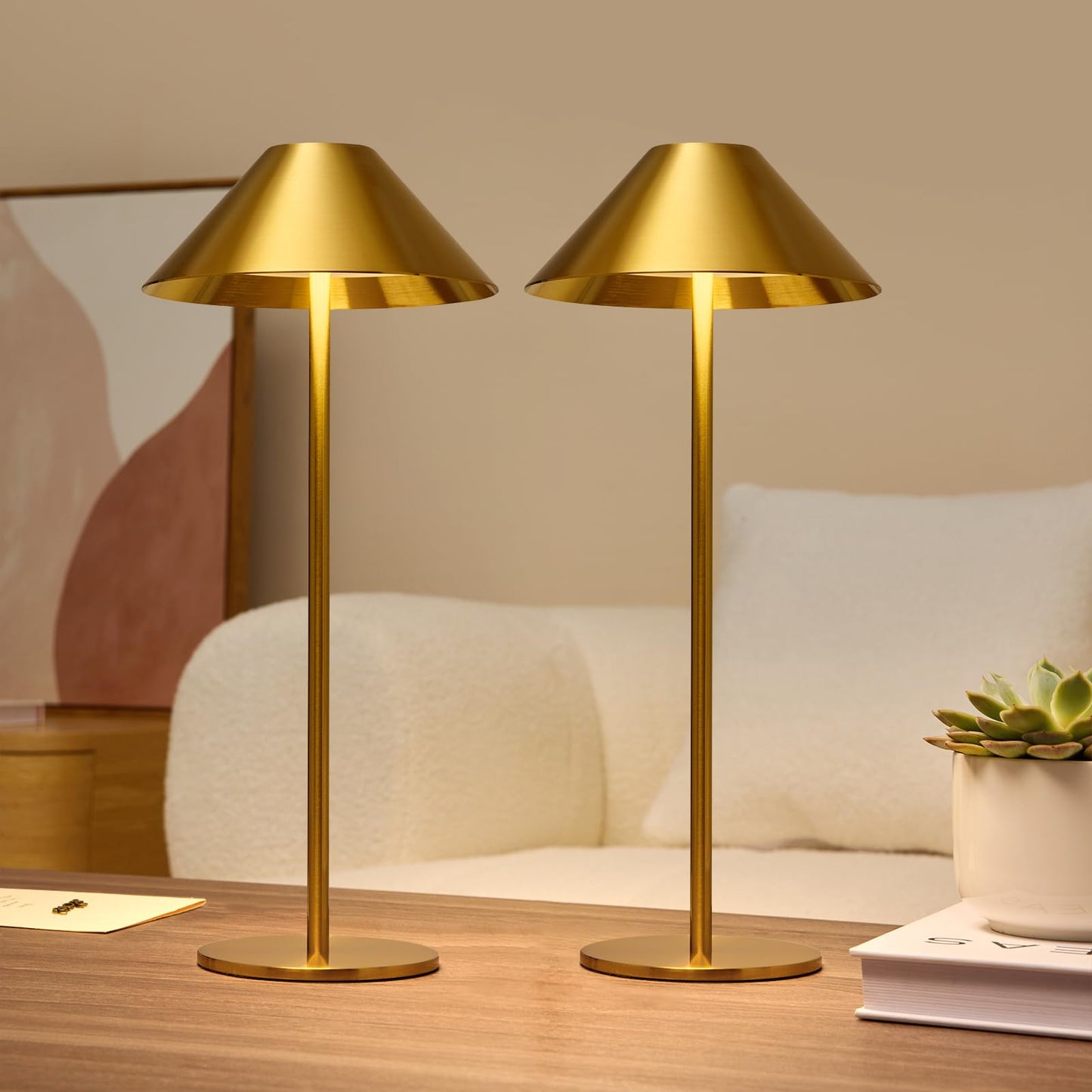 Rynx | Axx Pink Desk Lamp For Home Office, Cute Table Lamps For Bedroom, Kawaii, Dimmable Led, Flexible Goose Neck, Pen Holders, Touch