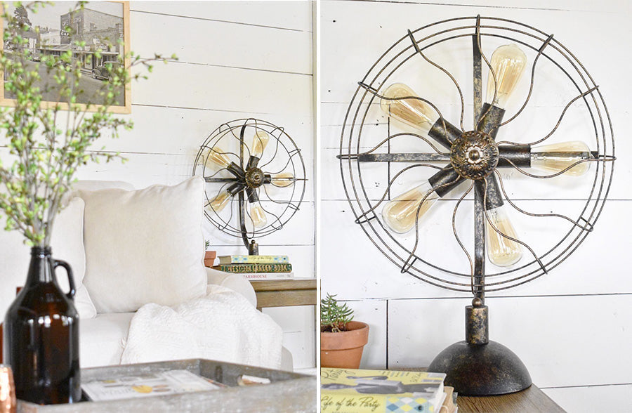 Rynx | Antique reused fan lamp