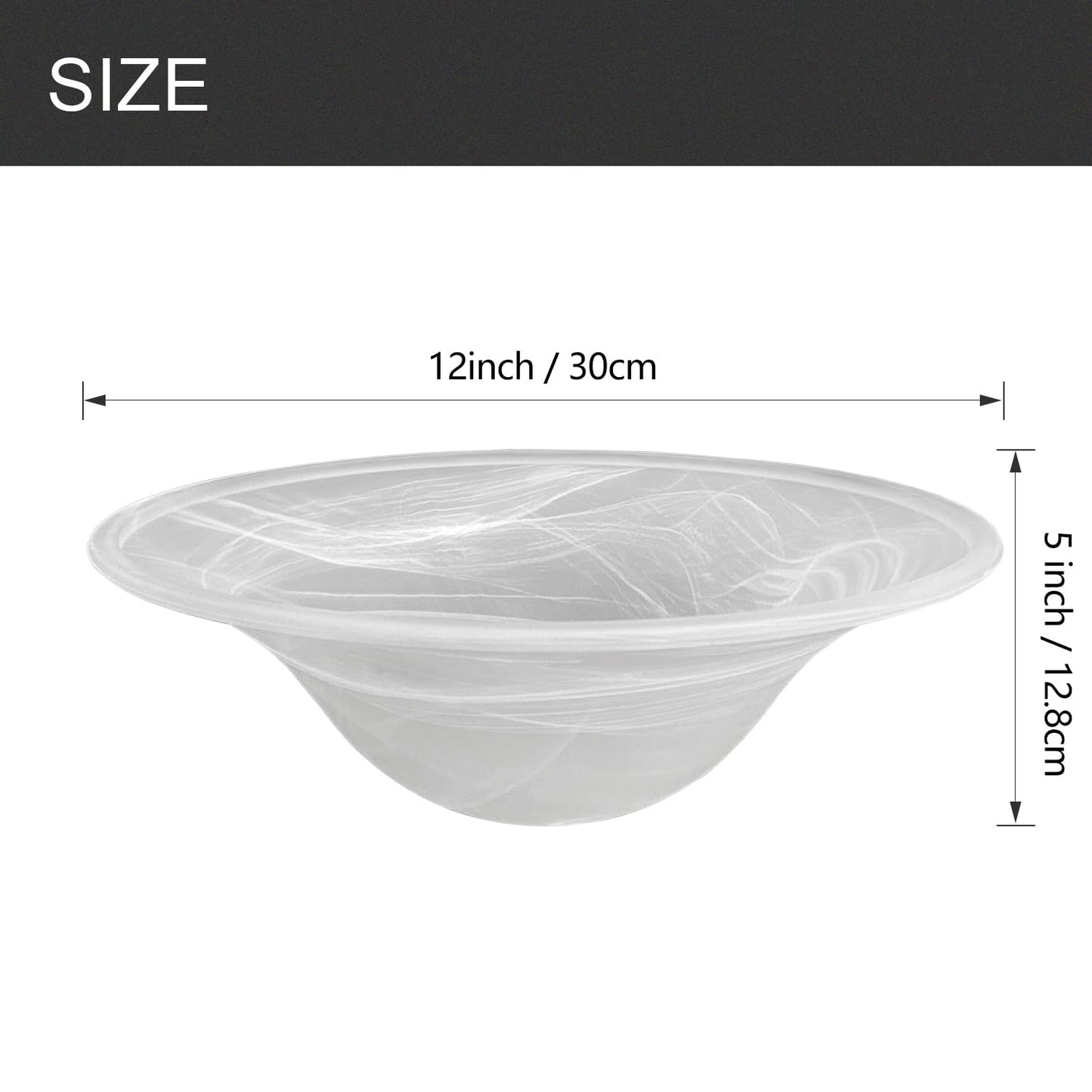 Rynx | Lhlyclx Antique Alabaster Floor Lamp Shade Replacement - 12'' White Torchiere Shade