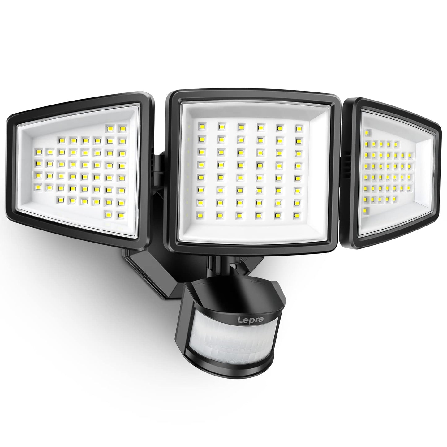 Rynx | Lepro Led Safety Light - Outdoor Motion Sensor Flood Light, 3 Adjustable Heads, 3200Lm, Ip65
